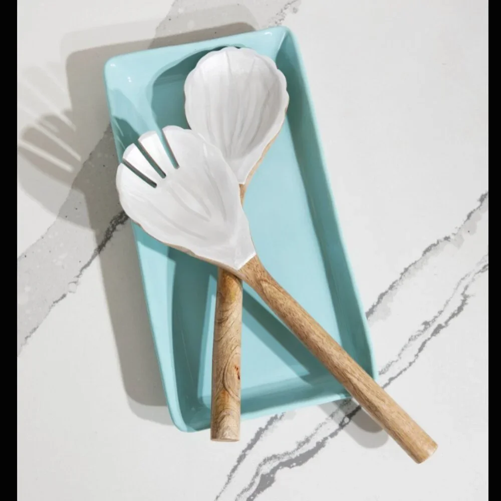 Beachly - The Shoreline Shell Serving Spoons (Set of 2) - Picture 1 of 4